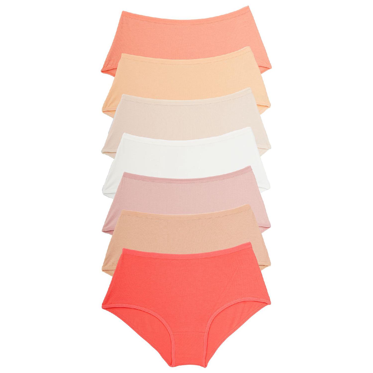 

Women s Panties High Waist 7 Pack Lycra Vanilla S коричневый