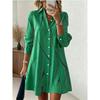 Spring Autumn Women's Casual Elegant Printed Shirt Dress, In Stock For Crossborder EU US Size