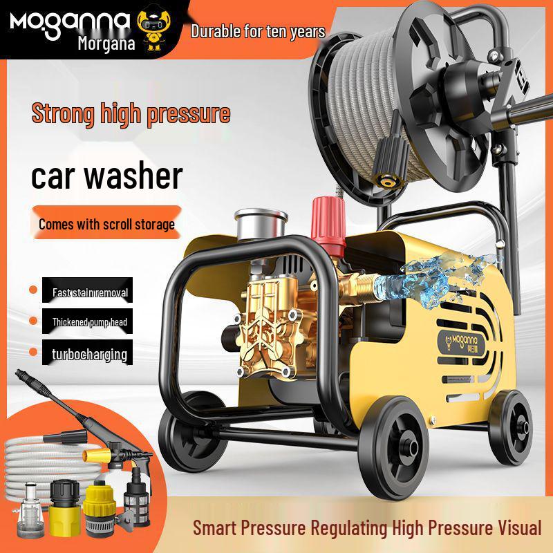 High-Power Portable Car Washer, 220V, Universal Plug-in for Household & Commercial Use
