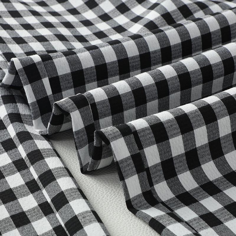 Women's Black and White Plaid Ice Silk Cropped Wide-Leg Pants - Elastic Waist, Summer Casual, Slimming, Loose Fit.