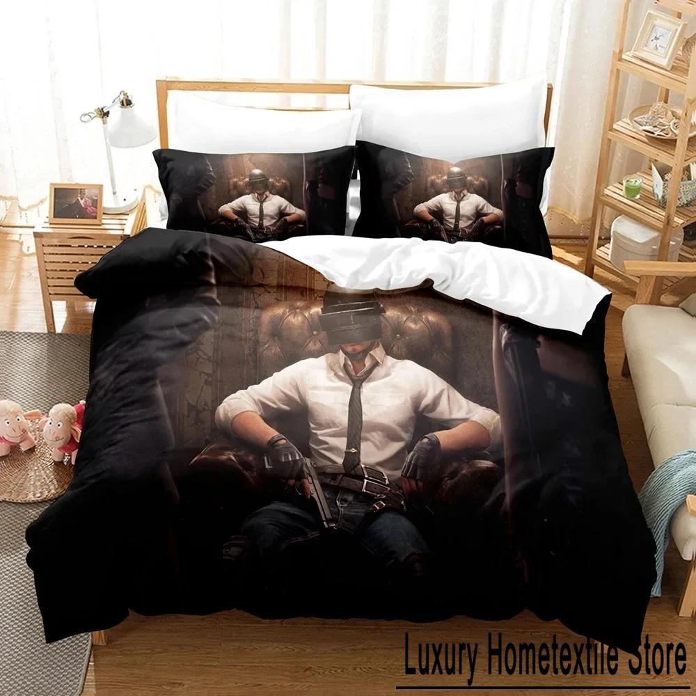 3D Print Game Battlegrounds PUBG Bedding Set Boys Girls Twin Queen Size Duvet Cover Pillowcase Bed Boys Adult Home Textileextile