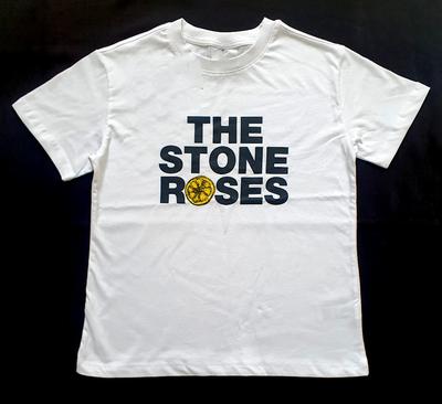 THE STONE ROSES Band Basic Logo White T Shirt Full Size S-5XL Unisex T-Shirt