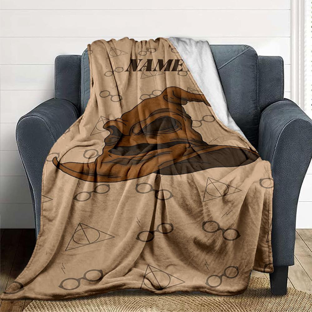 Custom Name "Harry Potter Adventure" Blanket for Couch & Bed, Plush Cozy Fuzzy Blanket Super Soft & Warm Blankets for Fall and Winter. 090867