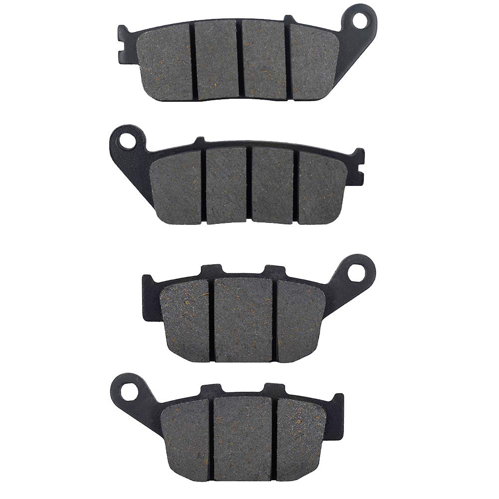 AHL Motorcycle Brake Pad Set for Honda CBR250 MC19 Honda VT250 FL RJ/RK/RK2 1988-1989 / Spada/Castel 1988-1990 (Semi-metal)