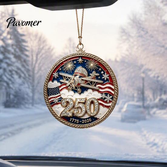 Historic 1776 to 2026 Ornament 250 Anniversary USA Christmas Ornament, United States 1776-2026 250th Patriotic Theme Party Supplies Keepsake, Acrylic