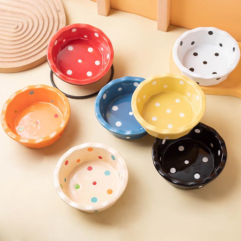 Ergonomic Tilted Ceramic Cat Bowl