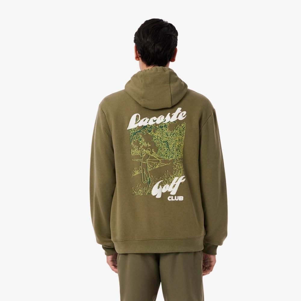 [Lacoste] Men's Golf Graphic Hooded Sweatshirt SH4824-55NE9F
