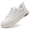2025 Spring and Autumn New Men's Sports Casual Leather Shoes Men's Handmade Online Versatile Board Shoes Trend Little White Shoes 6618