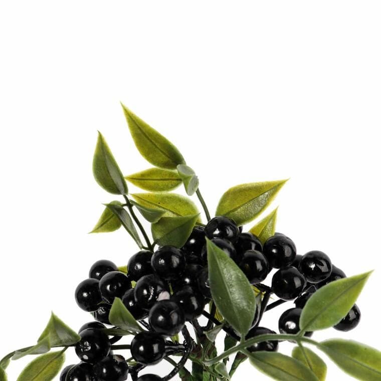 Branch with berries black balls 34 CM