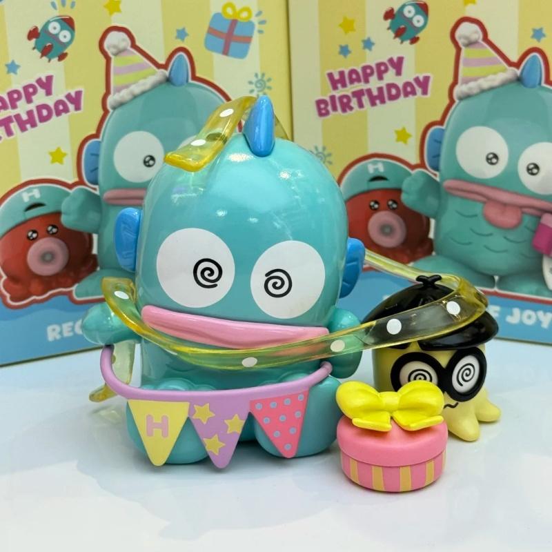 Original Sanrio Charaktere Hangyodon Happy Birthday Serie Trendiges Spielzeug Blind Box Ornamente Cartoon Niedlich Kindergeschenke