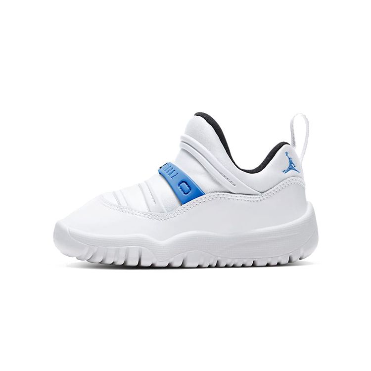 Air Jordan 11 Retro Little Flex TD Bianco Blu Leggendario Scarpe da Ginnastica per Bambini Nero BQ7102-114