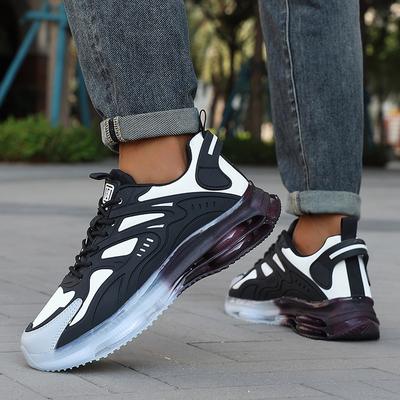 Four Seasons New Casual Black Large Size Sneakers Soft-soled Air Cushion Running Sneakers