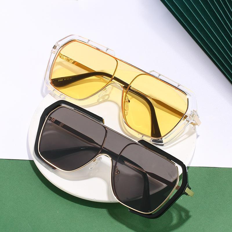 JYL TS Sunglasses Yellow Square UV Driving Unisex/2589