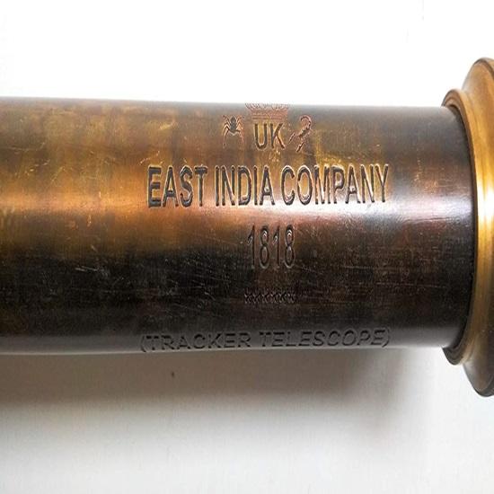 Telescopio Spia in Ottone Compagnia delle Indie Orientali 1818 Tracker Pirata Cannocchiale Telescopio 81,28 cm Grande Scatola Regalo in Pelle