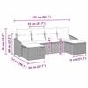 6 Piece Brown Poly Rattan Sofa Set with Cushions