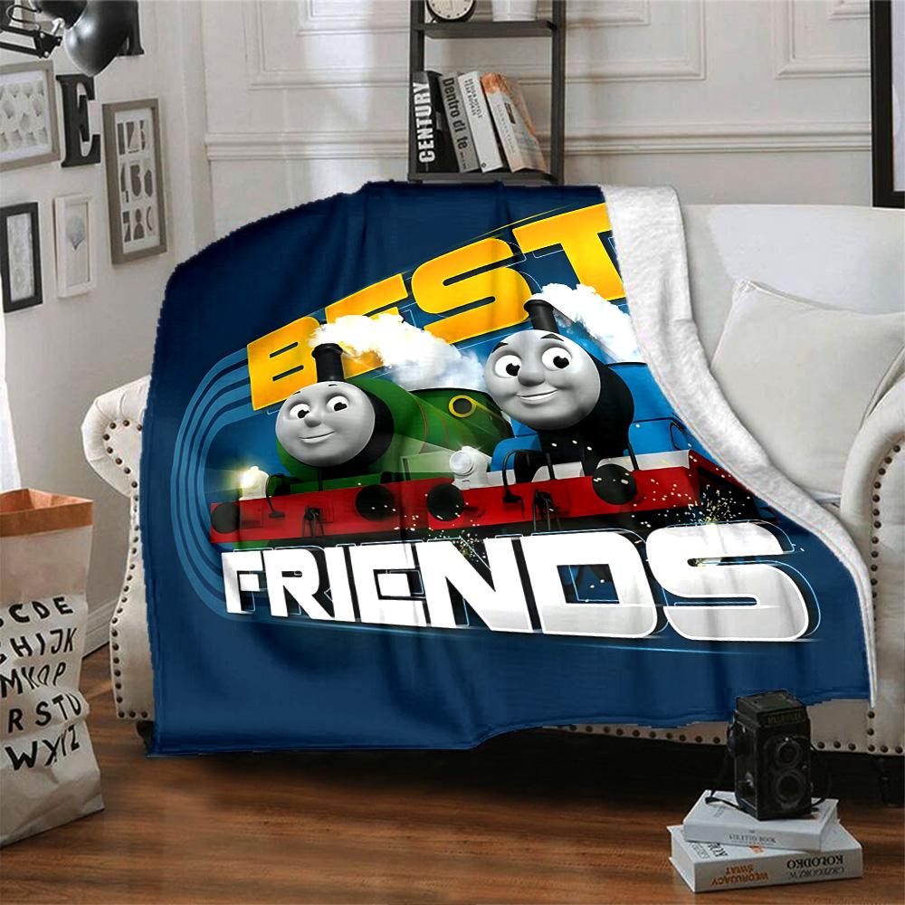 1pc Thomas Friends Thomas Way Flannel Blanket for Super Soft Cute Comfort Blanket for Travel Bedding Couch Sofa Blanket Y73019
