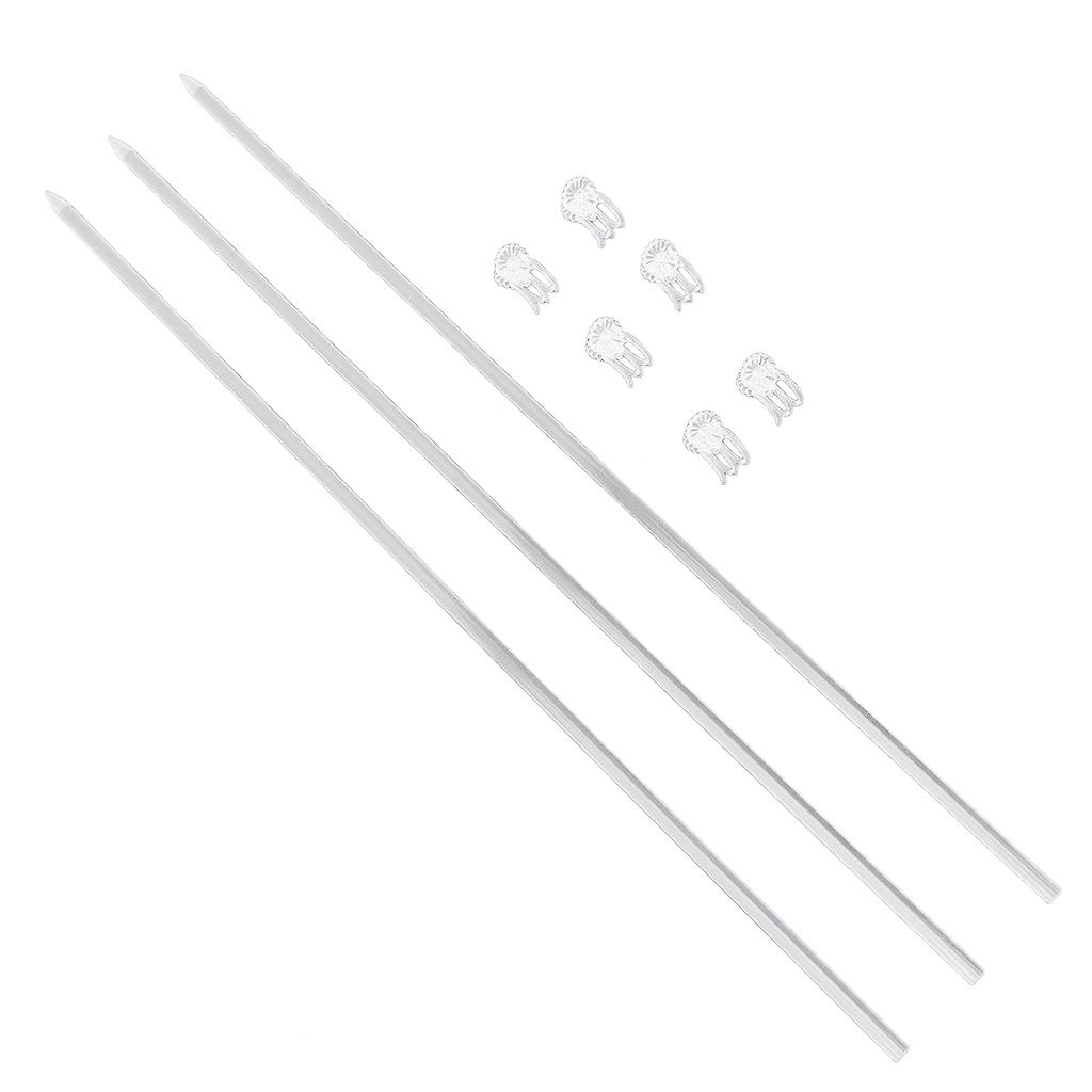 36 stuks 15,6 inch Acryl Plantensteunen, Heldere Bloemondersteunstokken met Clips, Ideaal voor Orchideeën en Potplanten