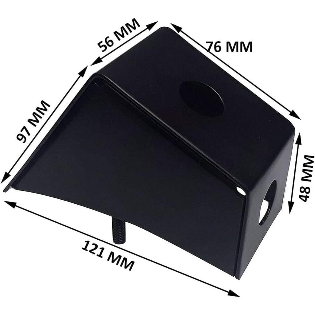 APSMOTIV 2x Mudguard Side Butler Light Bracket Fender Intermediate Piece Suitable for Massey Ferguson Case IHC Nuffield Tractors (Black)