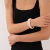 Smooth Round Acrylic Cuff Bangles For Women Vintage Exaggerated Jelly Color Smudging Bangle Wide Resin Bracelet Accessories