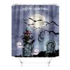 Halloween Elements 3D Digital Printing Bathroom Four-Piece Shower Curtain Partition Curtain Shower Curtain
