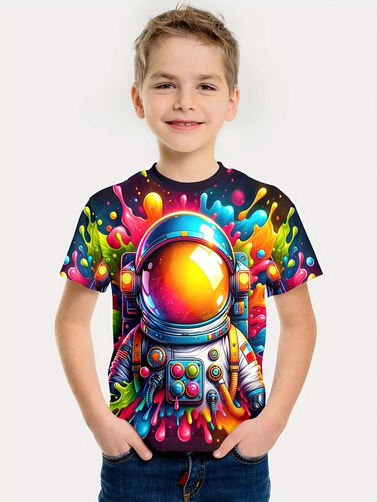 Children's Clothing Clothes For Boy Short Sleeve Boy Child Tee Shirt Kids Clothes 3D Print Fashion O-Neck Girls Summer Clothes