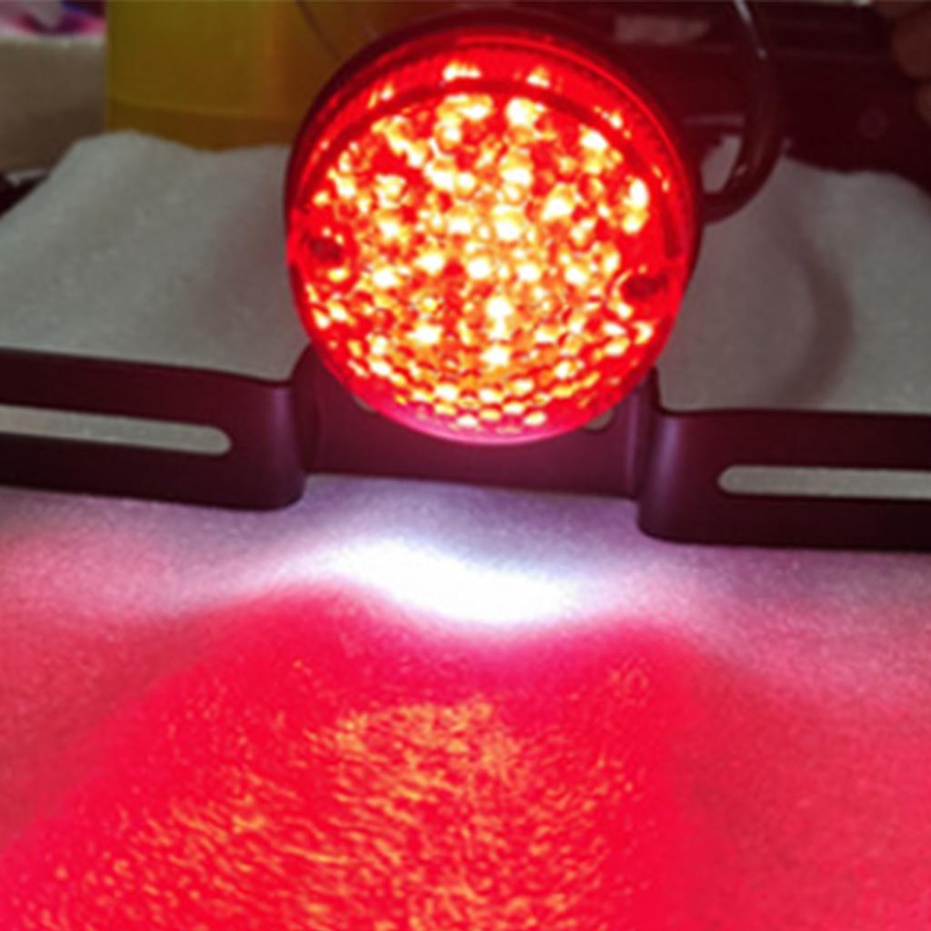 Motorcycle Tail Light with License Plate Holder Waterproof Super Bright Universal for Motorbike