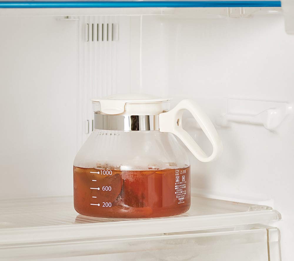 Bestco Glass Pot White 1.5L HOT&Cold 2WAY Style HARIO Made In Japan MA-411