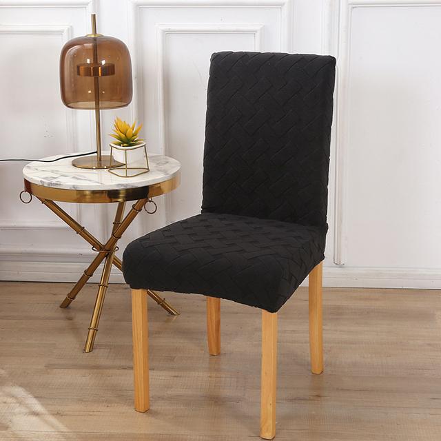 Soft Jacquard Soild Colour Chair Slipcovers Elastic Dustproof Cover Sets For Living Room Room Hotel Office Home Chairs Machine Washable Removable