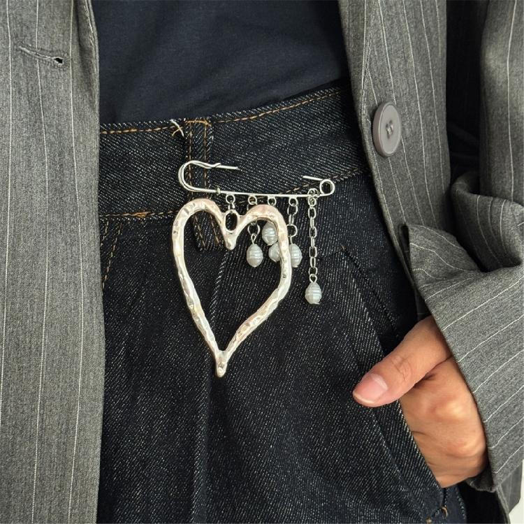 Dateless Heart Anstecknadel für Damen Herren Zarter Schmuck Geschenk für Weihnachten Verlobung Freundschaft Andenken