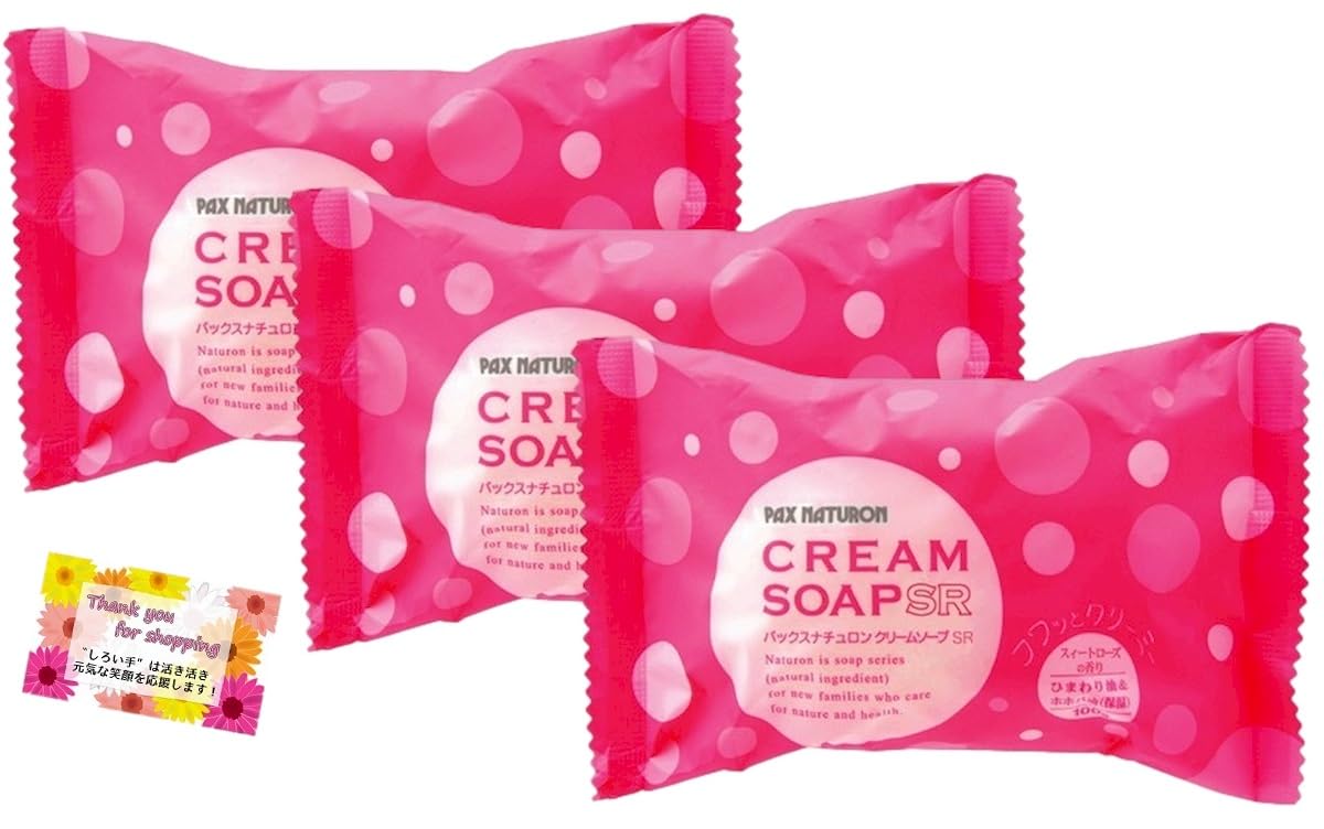 

и кремовое мыло Pax Naturon Cream Soap SR с подсолнечным маслом, маслом жожоба, ароматом сладкой розы, 100 г [Пушистое мыло] & (Увлажняющий) [Набор 3]