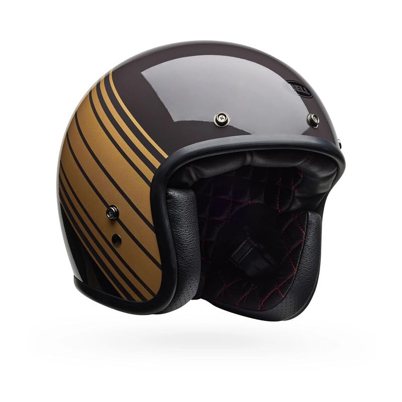 

BELL CUSTOM500 EDGE GLOSS Asian Fit Motorcycle Open Face Jet Size M JP7175016 BROWN/GOLD Helmet, (57-58cm),
