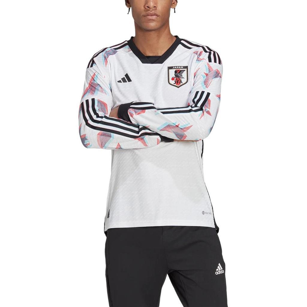 Adidas Japan National Team 2022 Away Lightweight Quick-Dry Pullover Long Sleeve Football Jersey Men jersey HC6305