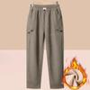 2024 New Style Plus Velvet Thick Slimming Harem Pants for Middle-Aged Women: Autumn/Winter Fashion