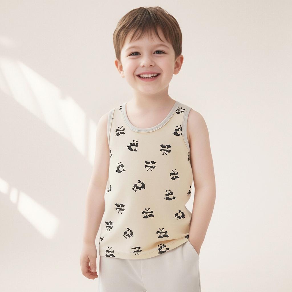 Summer Children's Pure Cotton Vest, Pure Cotton Class A Children's Thermal Vest, Sleeveless Bottoming Underwear for Men, Women and Older Children