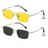 Non-polarized Classic Metal Frame Square Sunglasses for Men Women Fashion Rectangle Steampunk Sunglasses