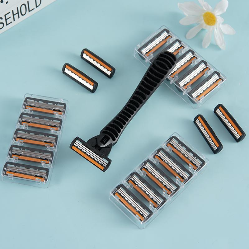 1 Holder +20 Blades Manual Razors Classic Razor Shaving Replacement Blades Skin Guard Included Razor Holder Replacement Blades