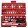 46PC Socket Wrench Set Household Chrome Vanadium Steel Motorcycle Auto Car Repair Tool Ratchet Torque Combo Mechanical Tools Box
