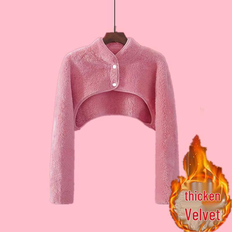 Scaldaspalle e protezione per collo in caldo flanella e pile di corallo da donna per autunno e inverno