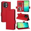 Compatible Leather Flip Case with Card Slot & Lanyard for VIVO Y38/Y58/Y200i 5G; Lychee Grain Design.
