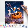 Disney Digital Oil Painting Art Kit Donald Duck Unicorn Pumpkin Carriage Handmade Coloring Painting Home Decor