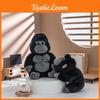 Cartoon Cute Lying Posture Black Gorilla Plush Toy Pendant For Decoration Bag