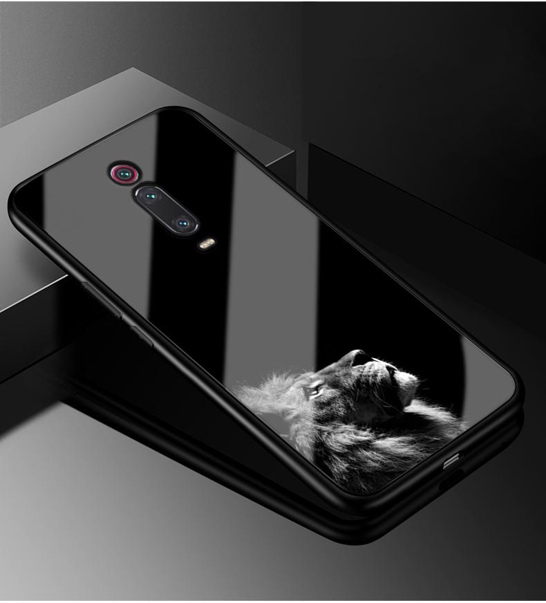 Tempered Glass Case for Xiaomi Redmi K20 Pro 7A Note 8T 8 7 6 5 Pro Plus 6A Pocophone F1 Mi A2 Lite 9T Pro Mi9 SE Mi8 Lite Cover