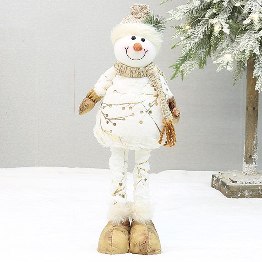 Festival Christmas Snowman Telescopic Doll Printing Merry Christmas Decoration  New Year Supplies