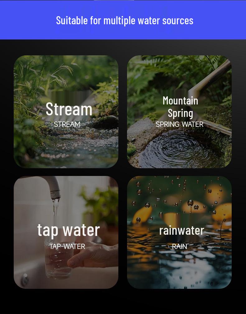 Wild Life Emergency Outdoor Water Filter & Purifier for Direct Drinking