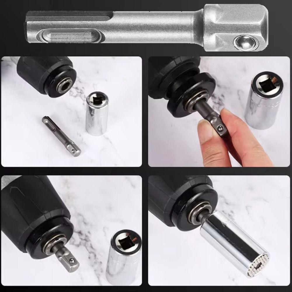 5Pcs/Set Chuck Adapters SDS-Plus Socket Adapter Set Extension Drill Bit