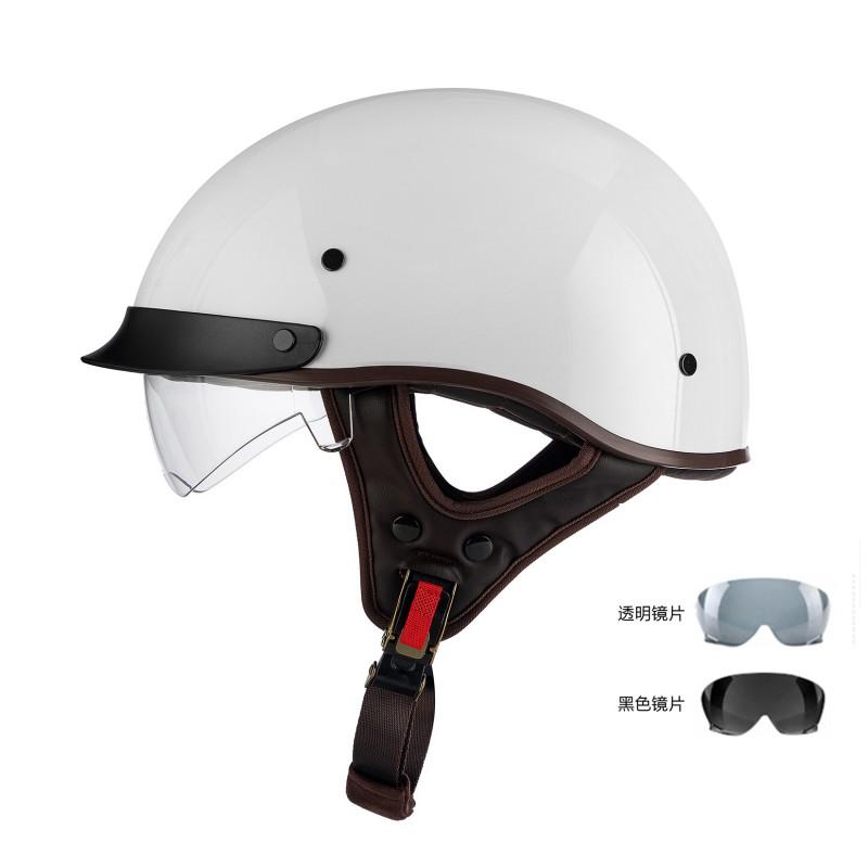 Motorcycle Half Helmet Vintage Scooter Men Women Universal Seasonal Lightweight Retro Crash
