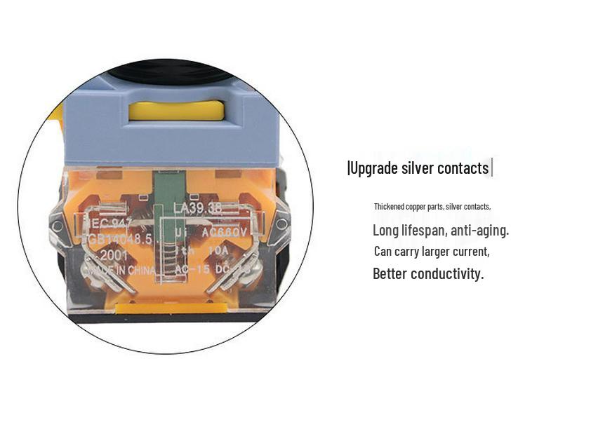 2-Speed Illuminated Knob Switch, Waterproof & Dustproof, IP65, Copper Parts, Silver Contacts, 22MM, Model: LA155B-11XD