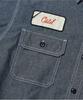 OUTSTANDING Wappen Chambray Work Half Shirt_D.Blue