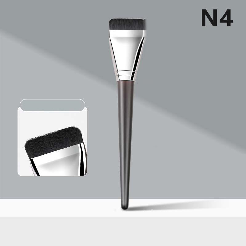 

Ультратонкая кисть-полумесяц для тональной основы Легкая кисть для контурирования лица Деревянная ручка Кисть для контурирования Инструмент для смешивания крема для тональной основы