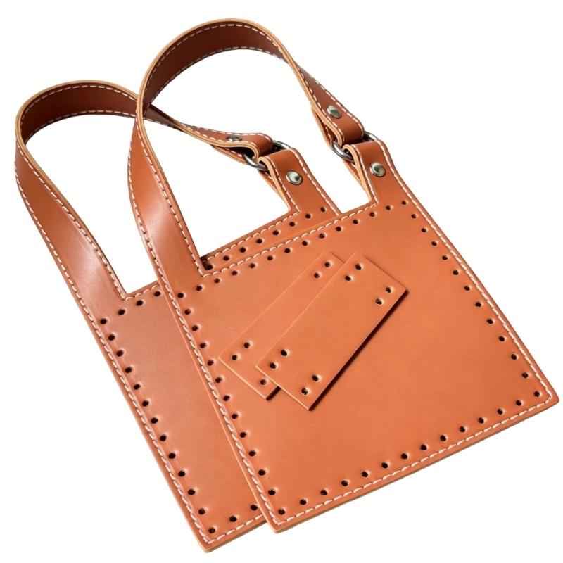 DIY PU Bag Replacement Panel Set with Top Carry Grip and Sewing Ready Edges for Custom Bag Making and DIY Use